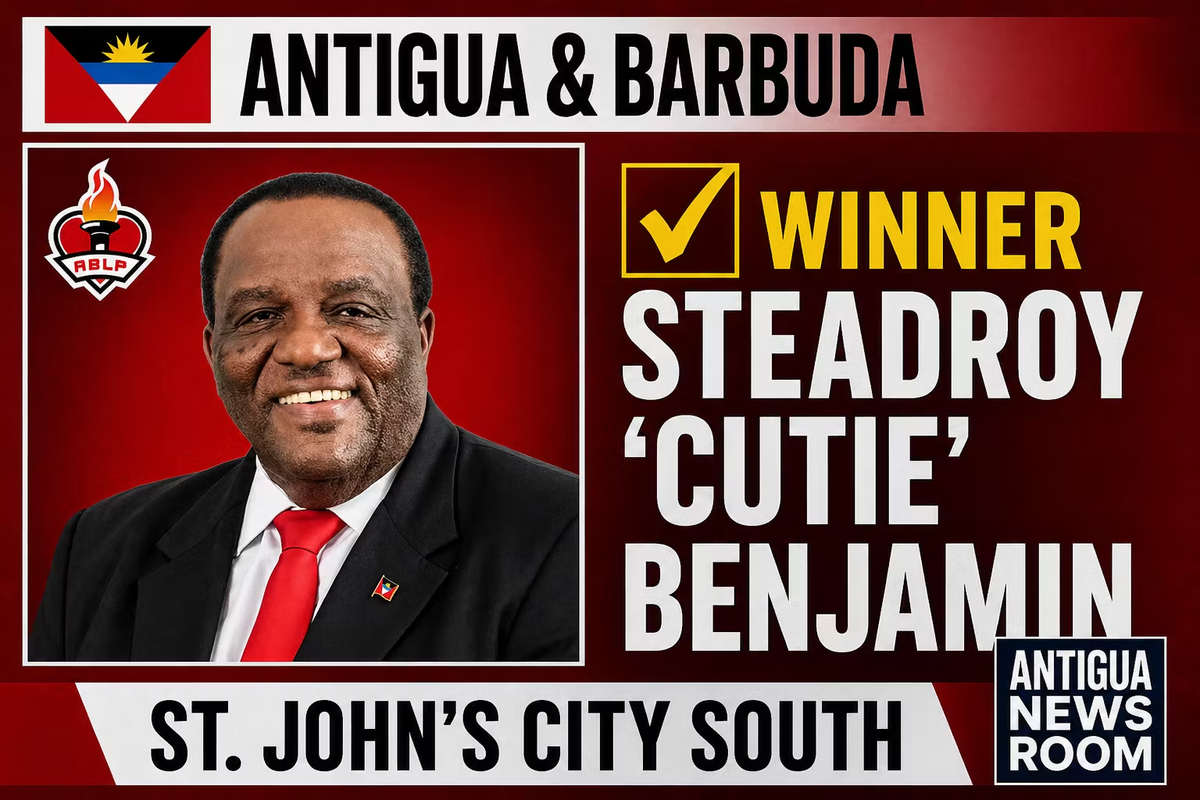Sir Steadroy Benjamin Wins St. John's City South with Over 72% of the Vote