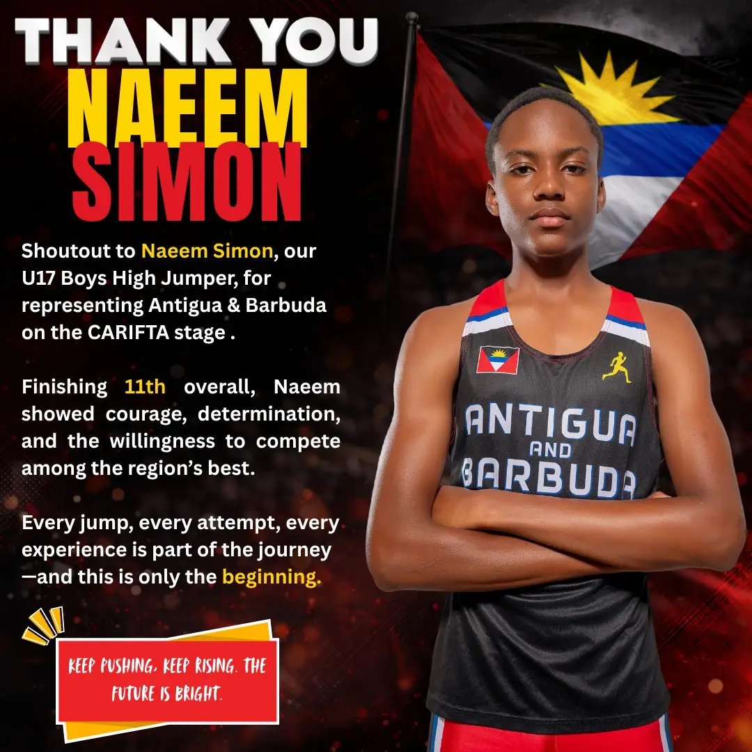 Naeem Simon Finishes 11th in U17 High Jump at CARIFTA Games