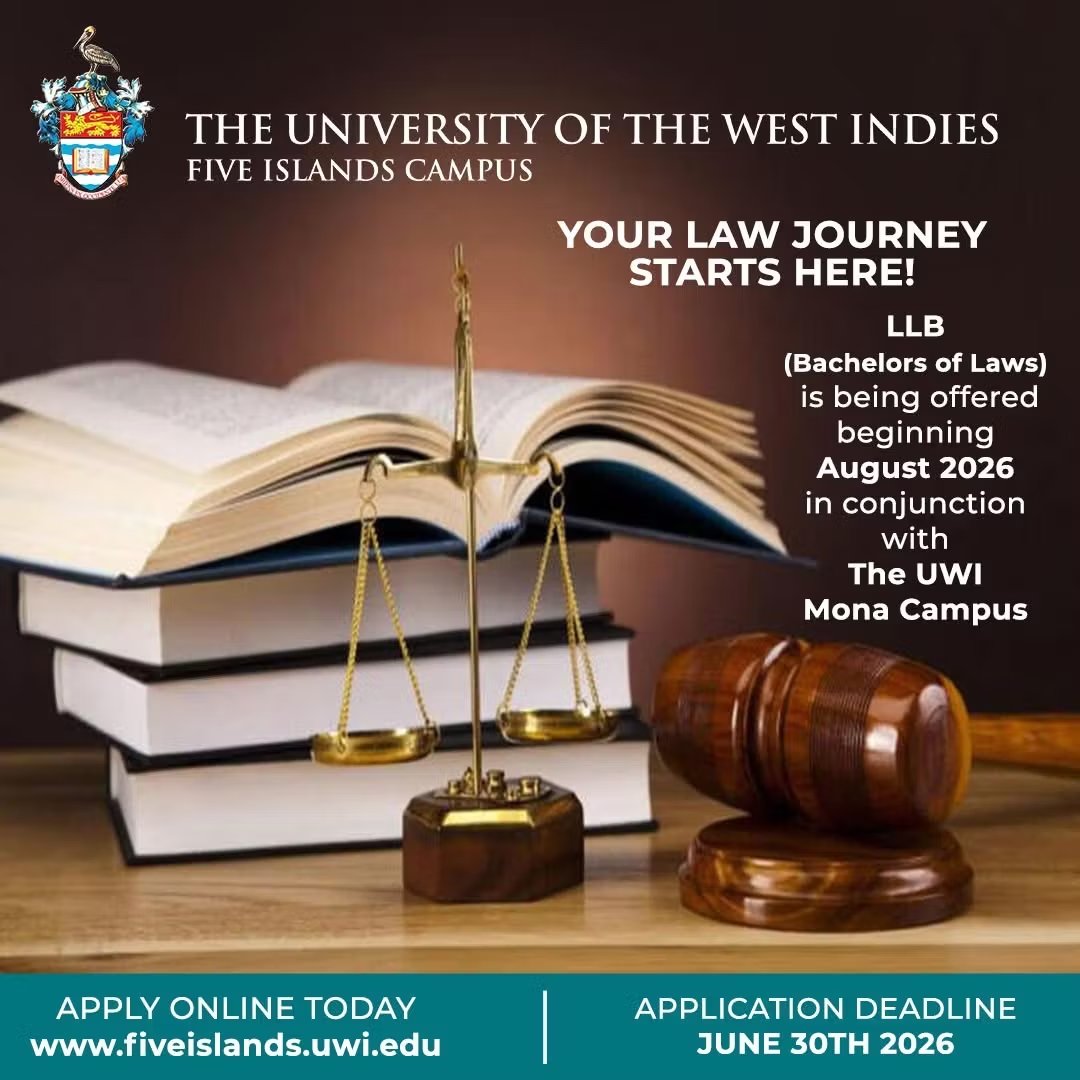 UWI Five Islands Campus Opens Applications for New Law Degree Programme