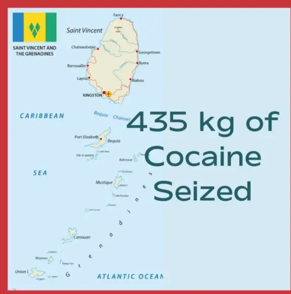 US Southern Command Commends St Vincent After 435kg Cocaine Seizure