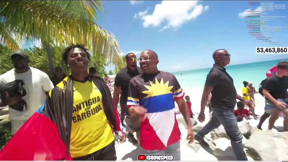 American Streamer IShowSpeed Broadcasts Live from Antigua to Millions