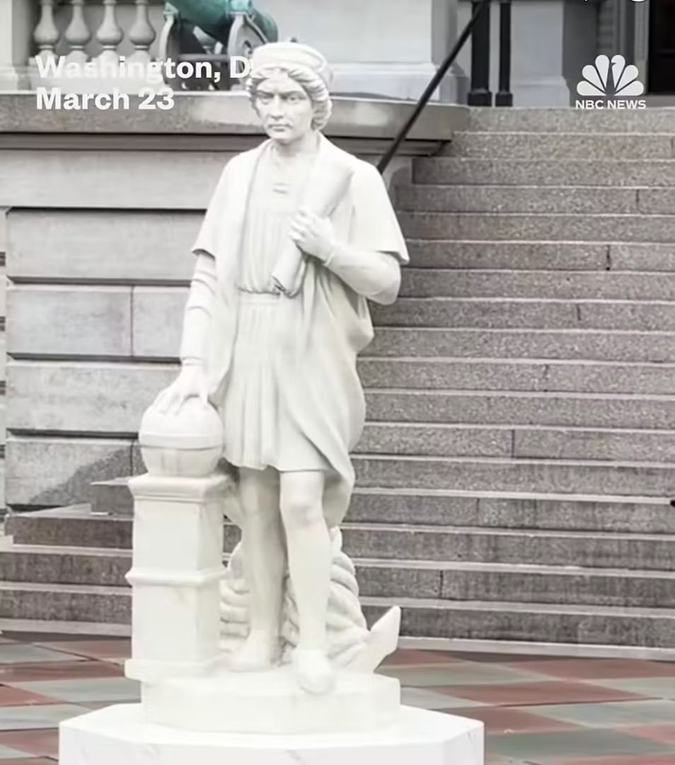 Trump Installs Columbus Statue on White House Grounds Amid Cultural Restoration Push