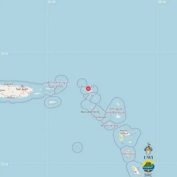3.9 Magnitude Earthquake Recorded Northwest of Antigua and Barbuda