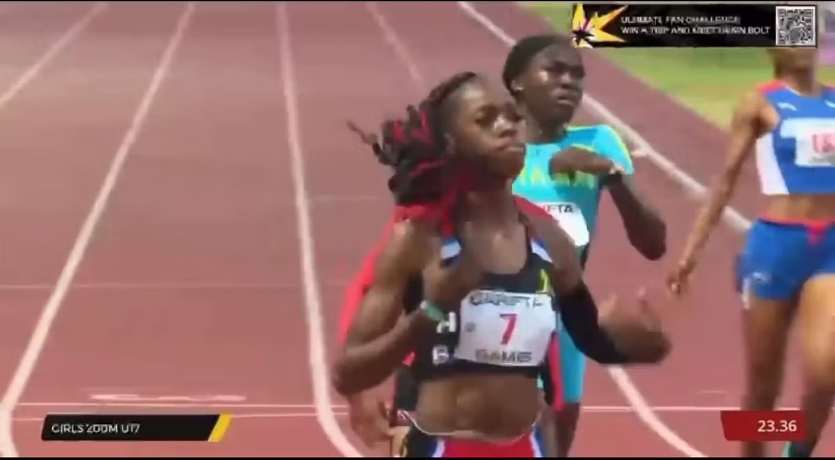 Antigua's Tyra Fenton Dominates 200m at CARIFTA Games