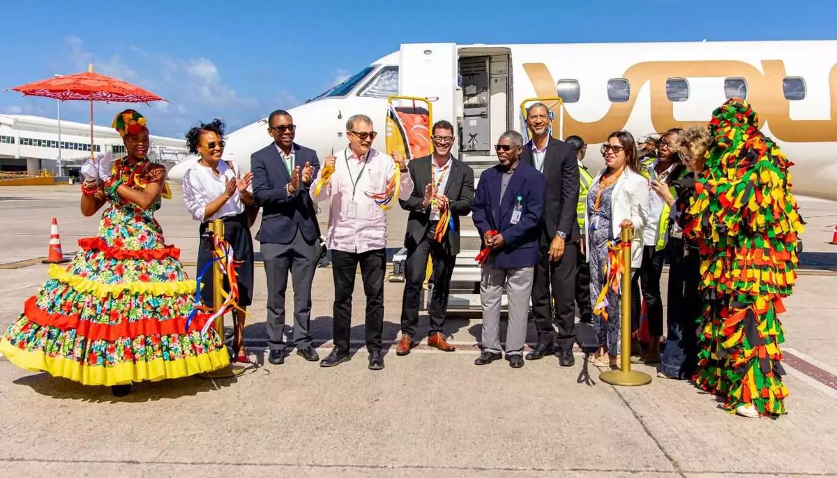 Minister Fernandez Welcomes Sunrise Airways Non-Stop Flights Between Santo Domingo and Antigua