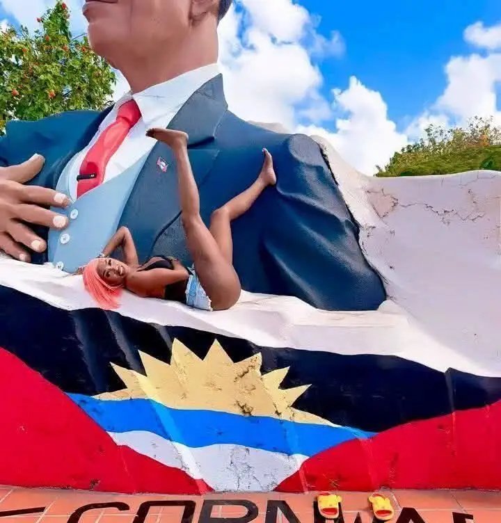 Viral Photo Atop V.C. Bird Monument Ignites National Debate Over Respect and Heritage