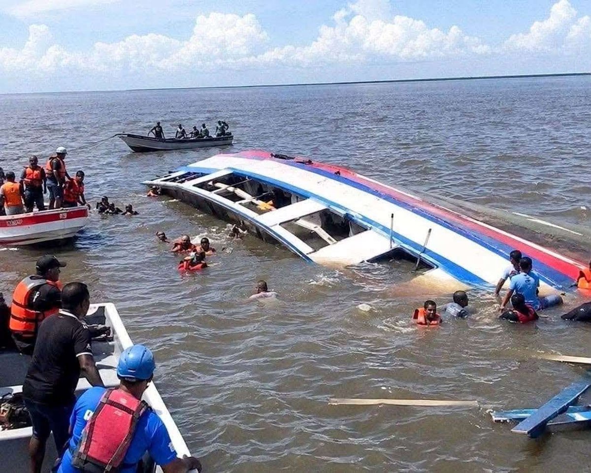 Rescue Race On After Ferry Capsizes Off Guyana Coast With 116 Aboard