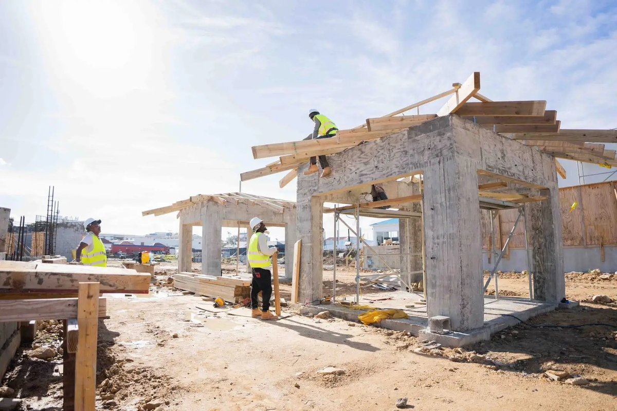 Roofing Phase Underway at Antigua Cruise Port Upland Development