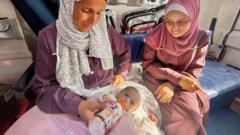 'I made the sign of victory for Siwar': Mother's relief as malnourished Gaza baby evacuated to Jordan